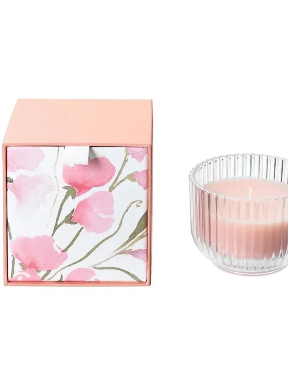 IKEA BLOMDOFT Scented Candle In Glass Sweet Pea Blossem 3 ½
